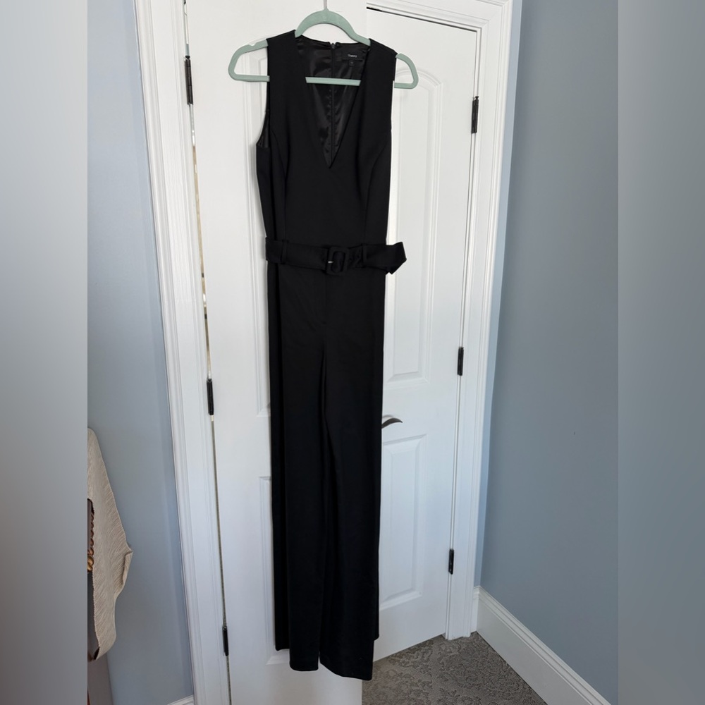 Theory Black Sleeveless Jumpsuit